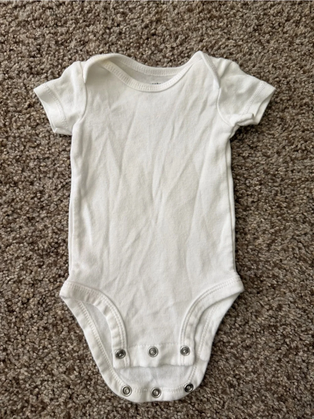 Carter's White Cotton Snap-Front Baby Bodysuit